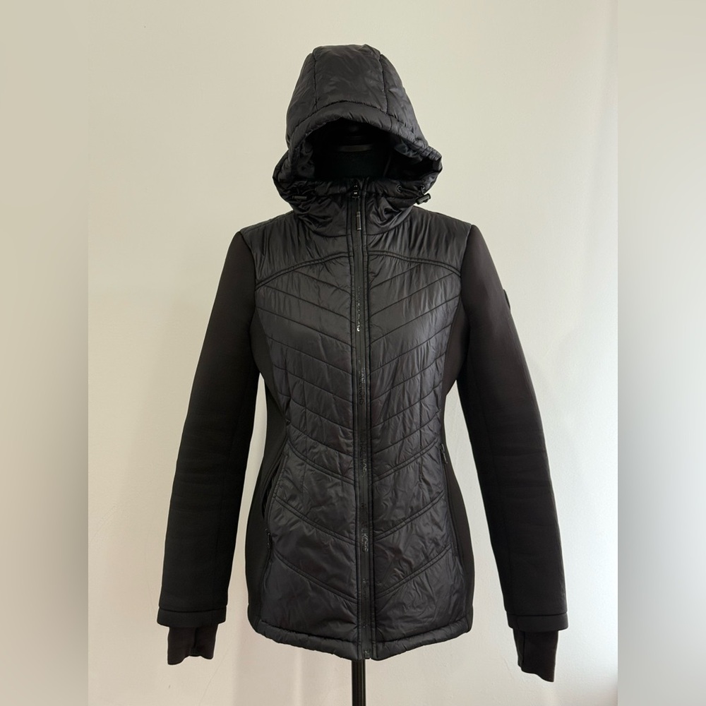 Michael Michael Kors S  Black Quilted Hooded Jacket 471
